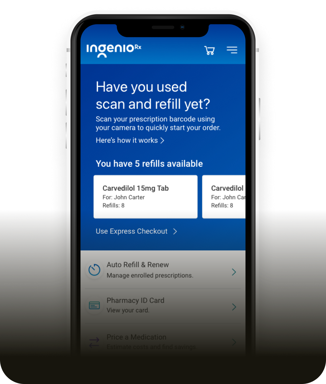 IngenioRx mobile view